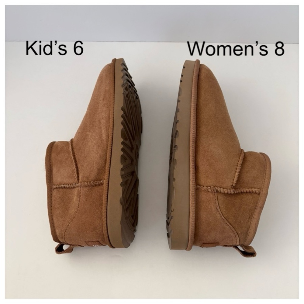 ❤️❤️❤️ UGG Classic Ultra Mini Boots Chestnut Kid’s 5 6 (Will Fit A Women’s 7 8) - Picture 8 of 15